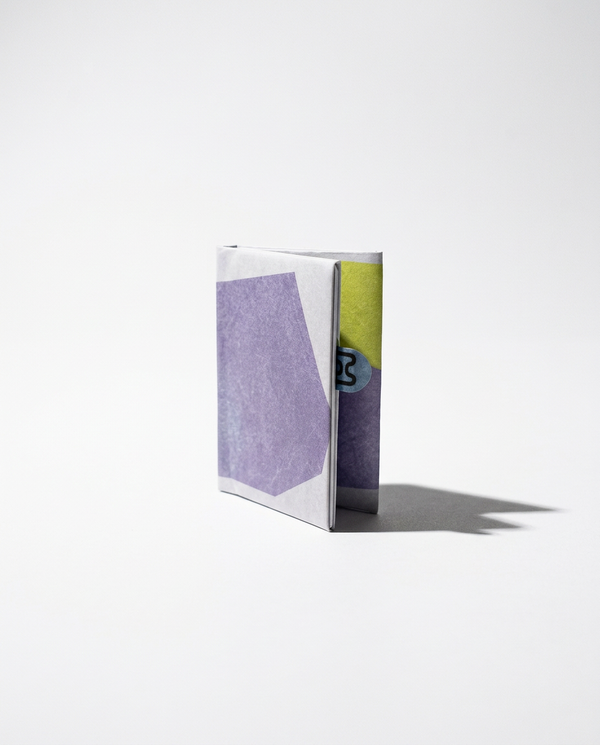 angular tyvek card wallet, front, folded