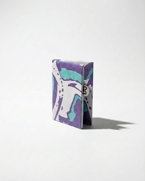 liquified cold tyvek card wallet, front, folded